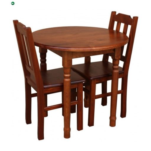 Étkezőasztal kerek faragott lábbal 90' calvados