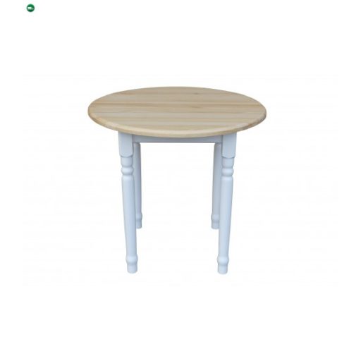 Étkezőasztal kerek faragott lábbal 90' két színnel