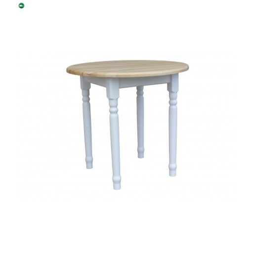 Étkezőasztal kerek faragott lábbal 90' két színnel