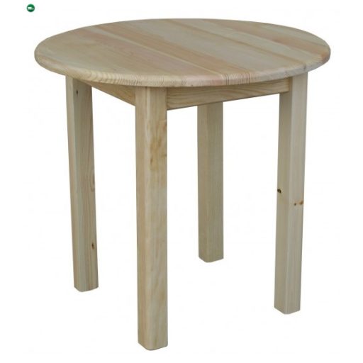 Étkezőasztal kerek 80' natúr