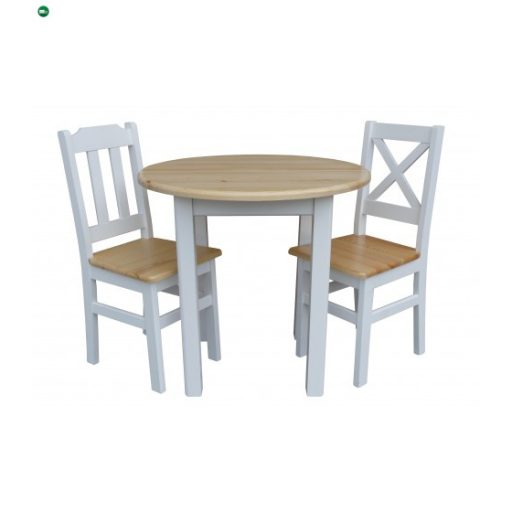 Étkezőasztal kerek 90' két színnel