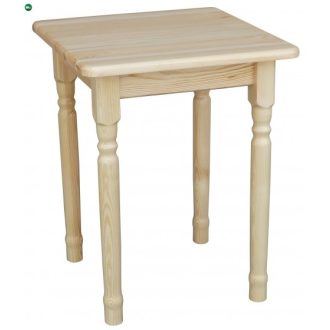 Étkezőasztal faragott lábbal 60x60 natúr