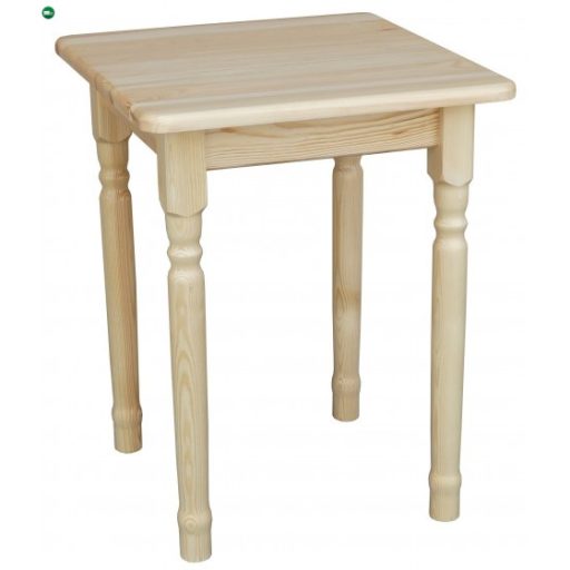 Étkezőasztal faragott lábbal 60x60 natúr