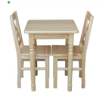 Étkezőasztal faragott lábbal 70x70 natúr