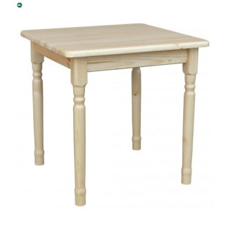 Étkezőasztal faragott lábbal 75x75 natúr