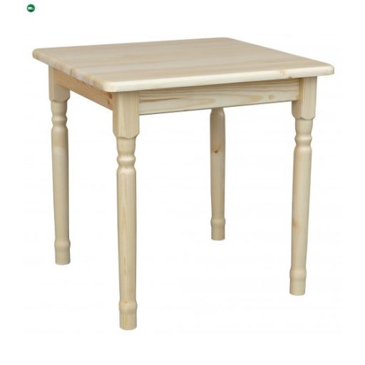 Étkezőasztal faragott lábbal 75x75 natúr