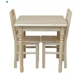 Étkezőasztal faragott lábbal 80x80 natúr