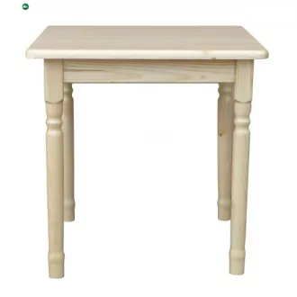Étkezőasztal faragott lábbal 90x90 natúr