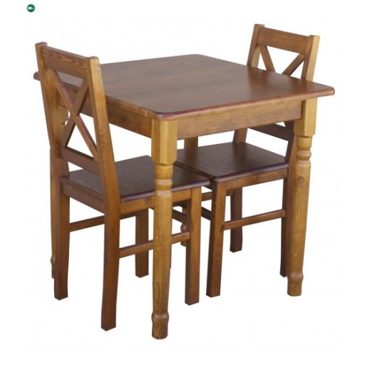 Étkezőasztal faragott lábbal 90x90 tölgy