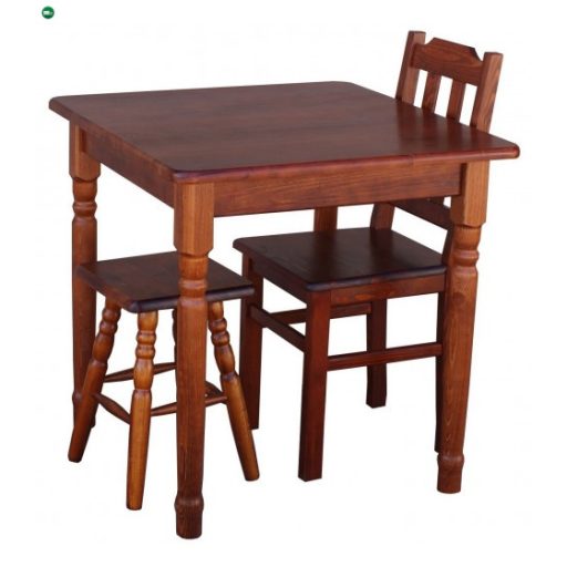 Étkezőasztal faragott lábbal 90x90 calvados