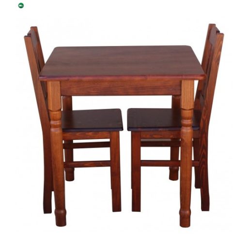 Étkezőasztal faragott lábbal 90x90 calvados