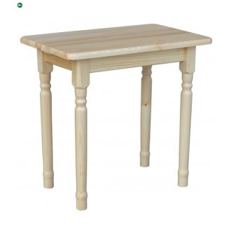 Étkezőasztal faragott lábbal 60x50 natúr