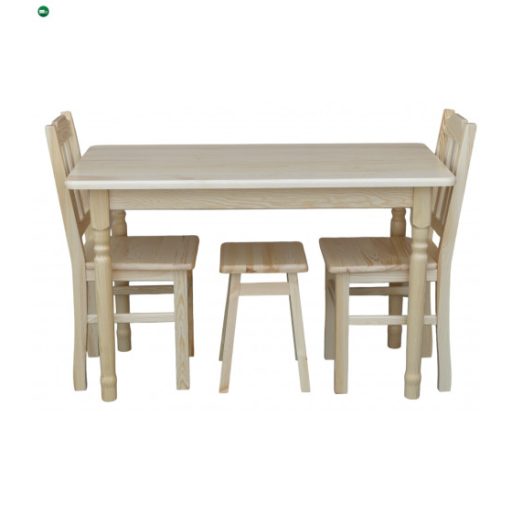 Étkezőasztal faragott lábbal 110x50 natúr