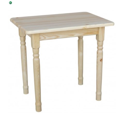 Étkezőasztal faragott lábbal 70x60 natúr