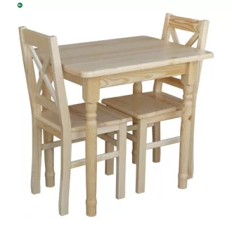 Étkezőasztal faragott lábbal 90x60 natúr