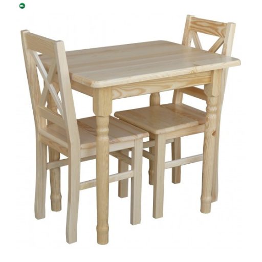 Étkezőasztal faragott lábbal 90x60 natúr