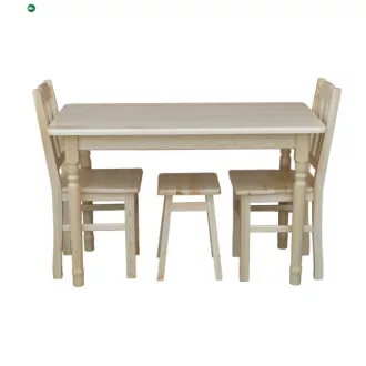 Étkezőasztal faragott lábbal 120x60 natúr