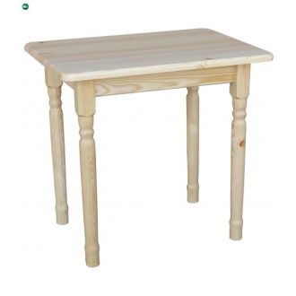 Étkezőasztal faragott lábbal 90x70 natúr