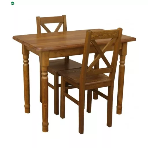 Étkezőasztal faragott lábbal 100x70 tölgy