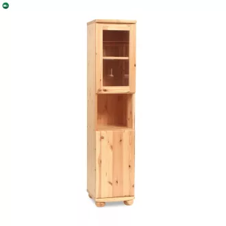 Claudia vitrines nyitott keskeny fenyő szekrény jobbos