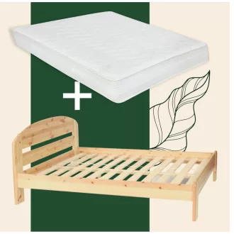 Anikó fenyő ágykeret 160 + kemény 160x200 matraccal