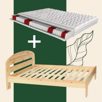   Anikó fenyő ágykeret 160 + kétoldalas, közepesen kemény 160x200 matraccal