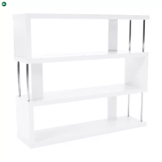 Könyvespolc, fehér/ lágy fényű, BENITO