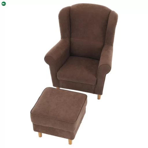 Fotel + puff, barna, ASTRID