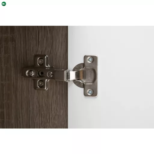 Komód, fehér - extra magas fényű HG/trufla sonoma tölgy, LYNATET 40