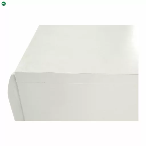 Komód, fehér - extra magas fényű HG/trufla sonoma tölgy, LYNATET 42