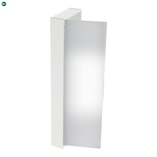 Cipős szekrény tükörrel, fehér, KAPATER 305397