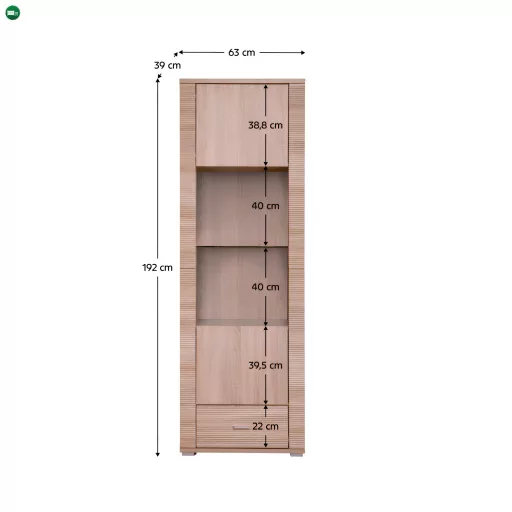 Vitrin typ 5, sonoma tölgy, GRAND