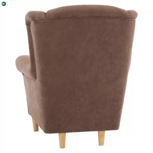 Füles fotel, barna szövet, CHARLOT