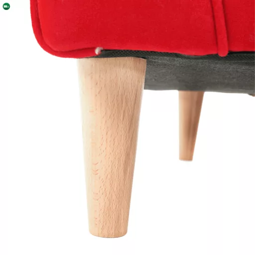 Füles fotel, piros, CHARLOT