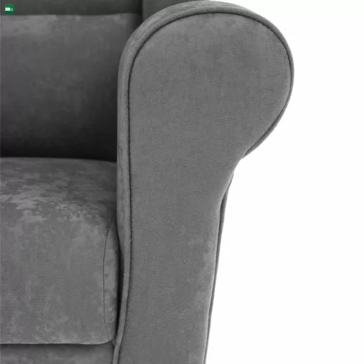 Füles fotel, szürke, CHARLOT