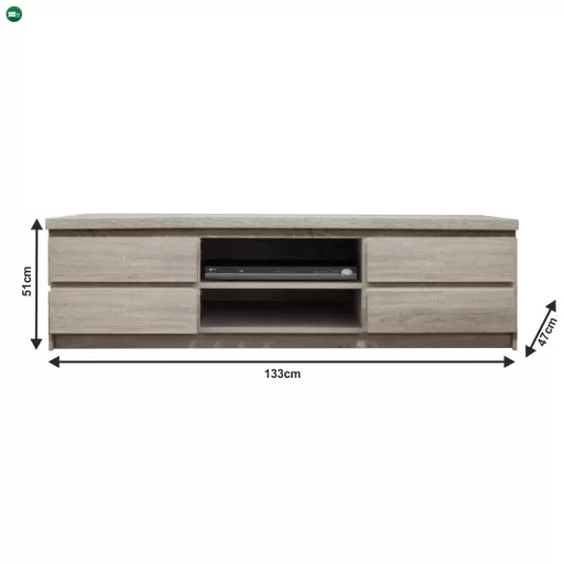 RTV asztal / szekrény, tölgyfa sonoma, PANAMA  TYP 06