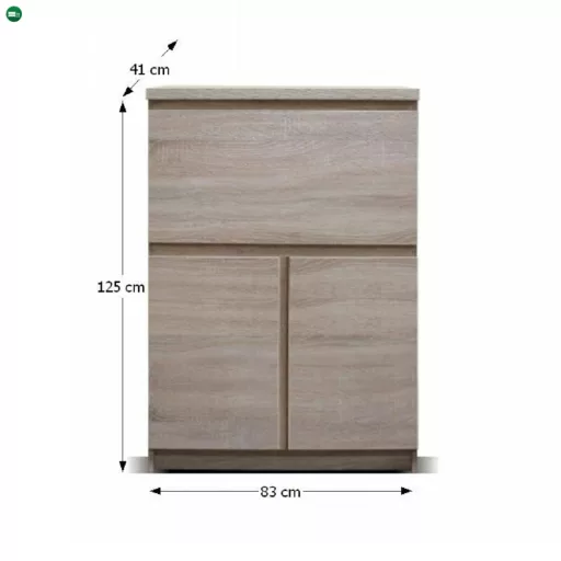 Kombinált fiókos komód, tölgyfa  sonoma, PANAMA 12 TYP