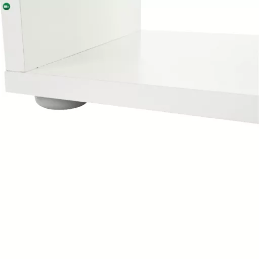 könyvespolc piramis, fehér, laminált DTD, NORAH