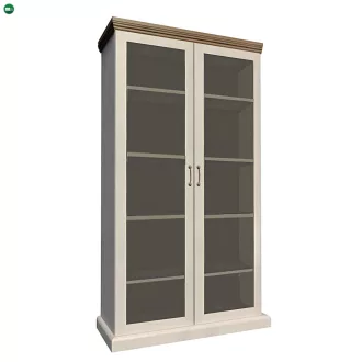 vitrines szekrény, északi sosna/vadtölgy, ROYAL WS