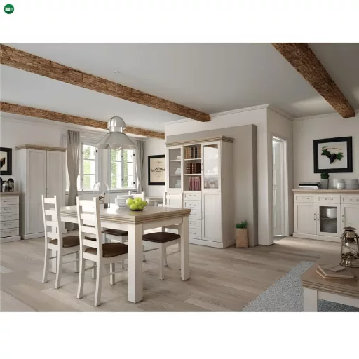 komód, 2-ajtós 5 fiókkal, északi sosna/vadtölgy, ROYAL K2D