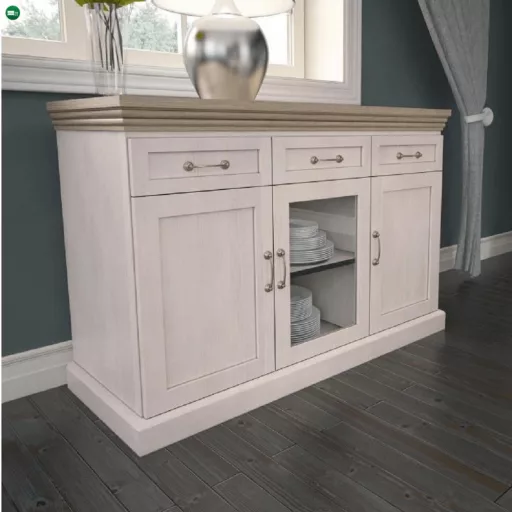 háromajtós komód, északi sosna/vadtölgy, ROYAL K1S