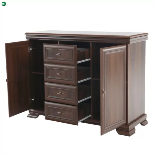 kétajtós komód fiókokkal, samoa king, KORA KK3