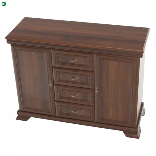 kétajtós komód fiókokkal, samoa king, KORA KK3