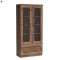 Vitrines szekrény, tölgy lefkas, TEDY Typ T8