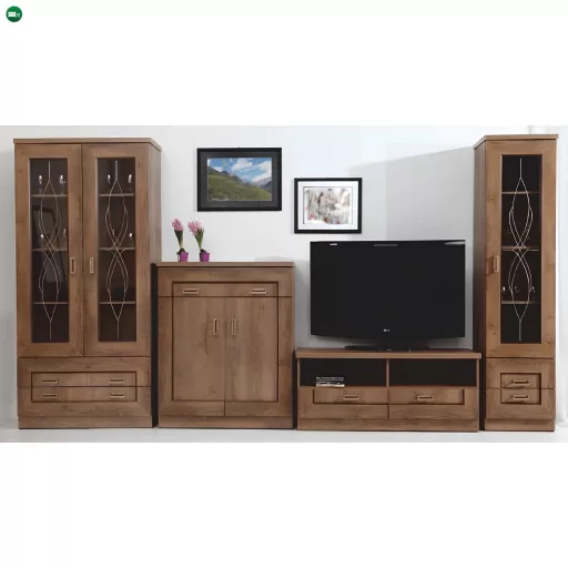 TV asztal/szekrényke, tölgyfa lefkas, TEDY  TYP T11