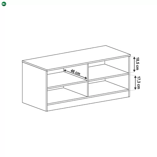 TV asztal/szekrényke, tölgyfa lefkas, TEDY  TYP T11