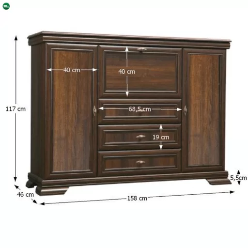komód bárszekrénnyel, samoa king, KORA KK6P
