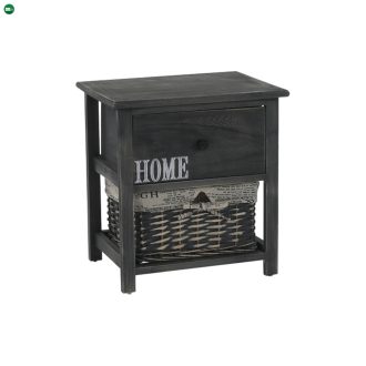 Komód, 1 kosár, 1 fiók, szürke-barna, DARKIE 1