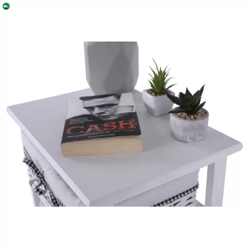 Komód, 4 fiókos, régi fehér, RUBY 4