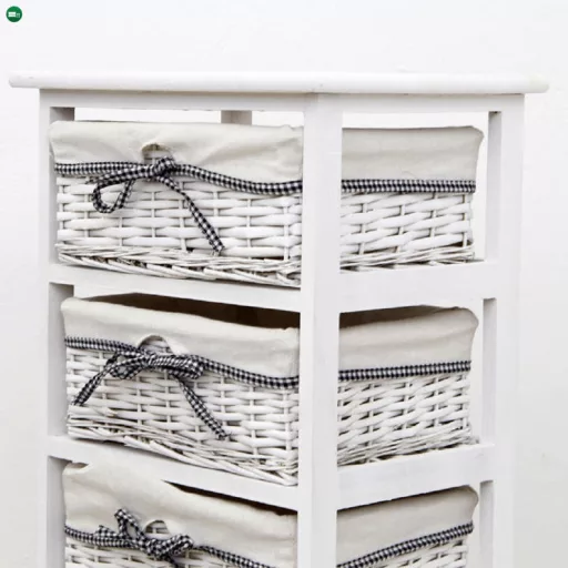 Komód, 5 fiókos, régi fehér, RUBY 5